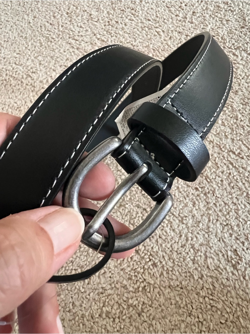 Black Stitched Belt